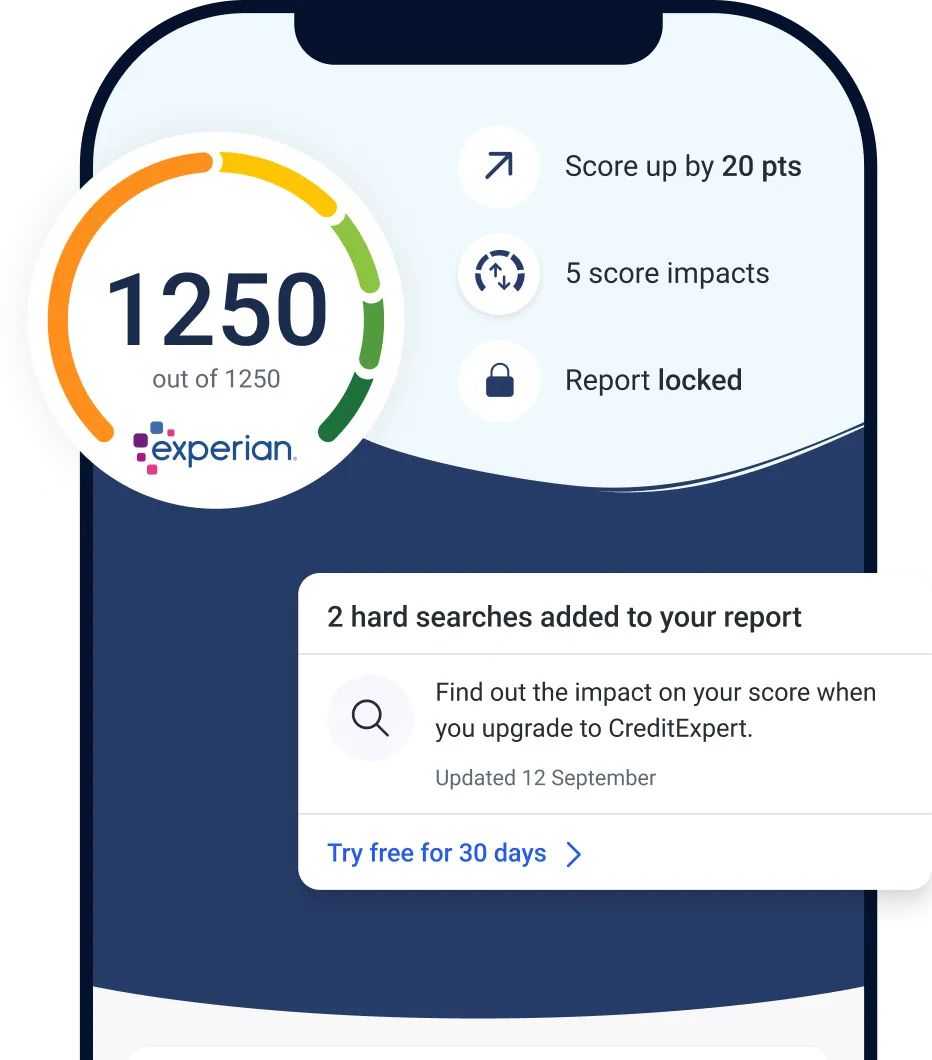 Experian credit score app on phone
